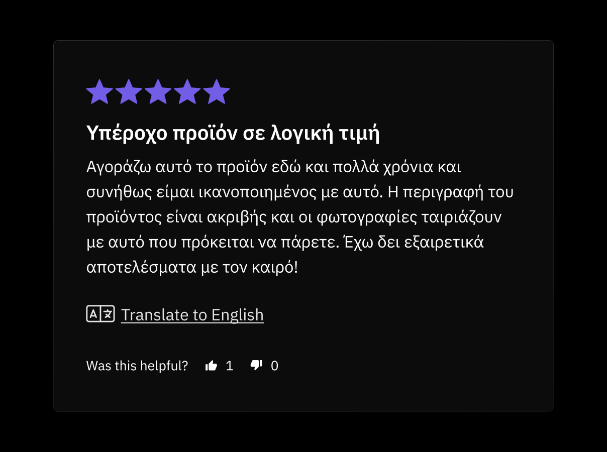 Build trust in global markets with Review Translations