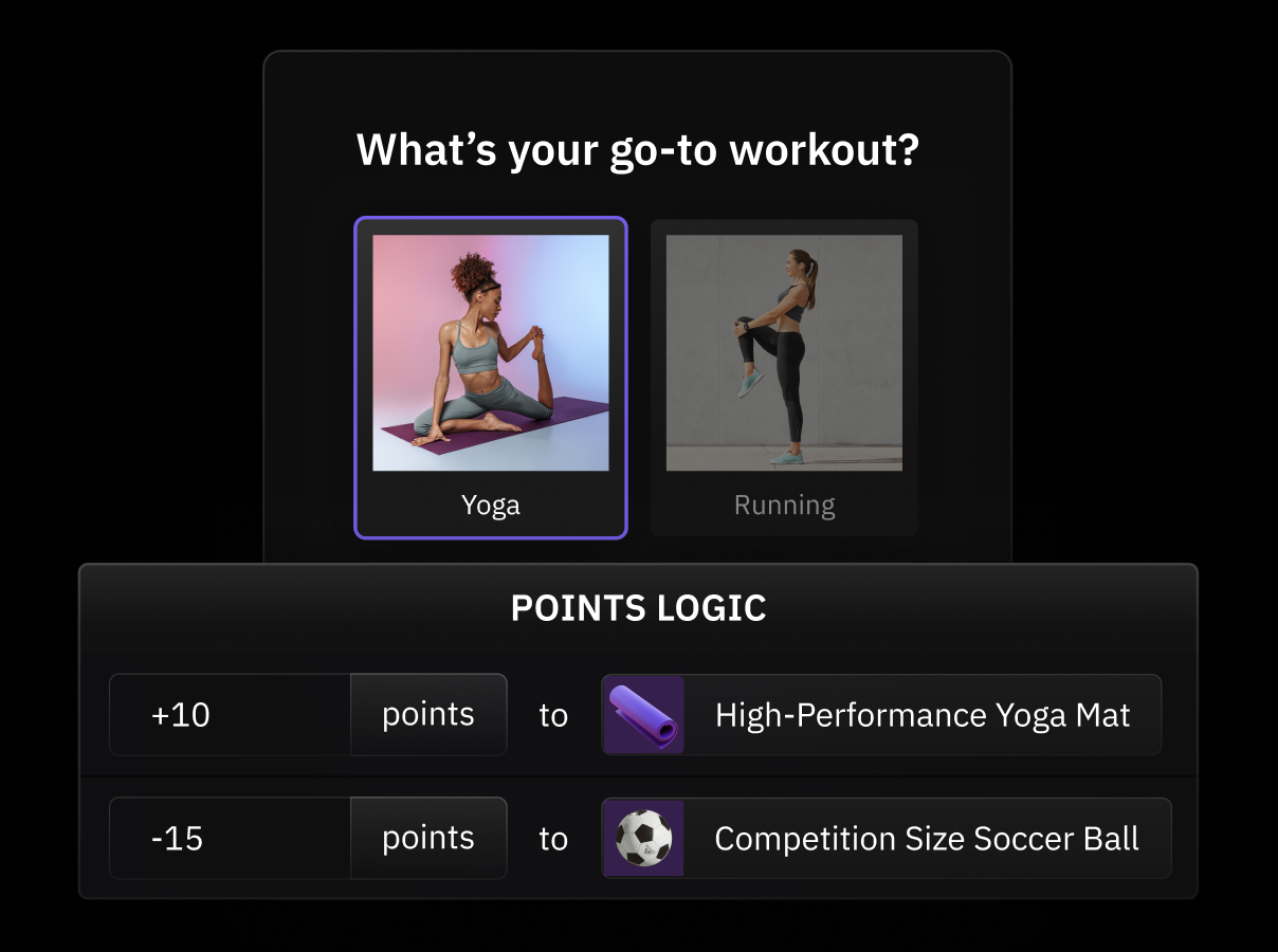 Quizzes points logic for product tags