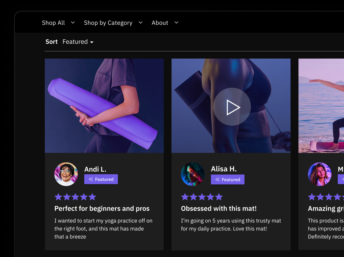 Make a positive first impression with Featured Reviews