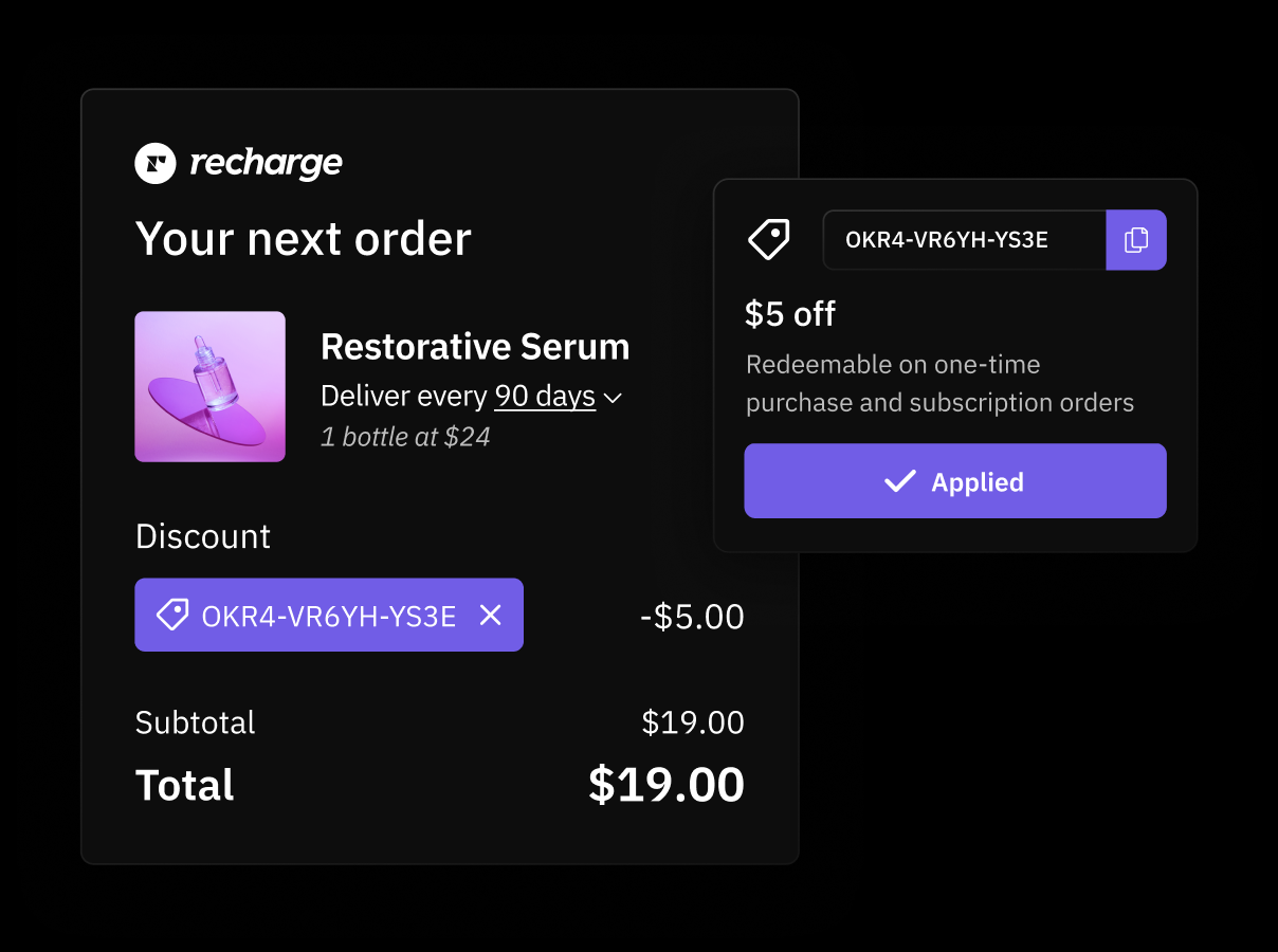 Lets shoppers redeem rewards on subscriptions with Recharge
