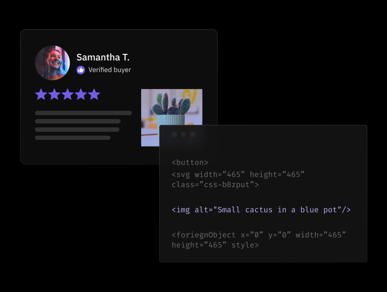 Make review images accessible with AI
