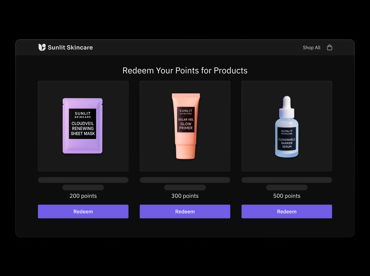 Showcase your free product rewards