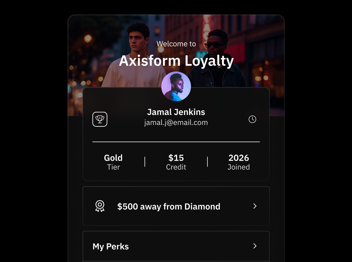 Display dynamic loyalty information in floating widget