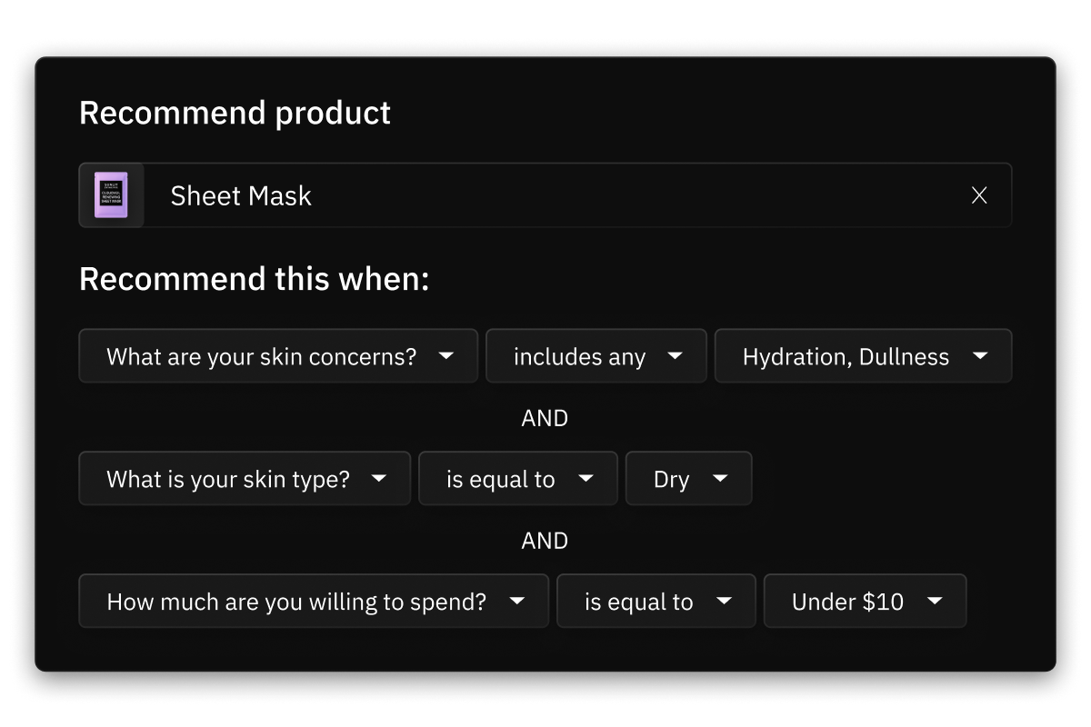 Conditional logic