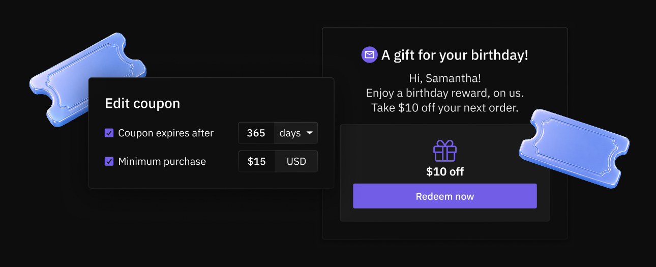 Coupon Rewards for key loyalty milestones