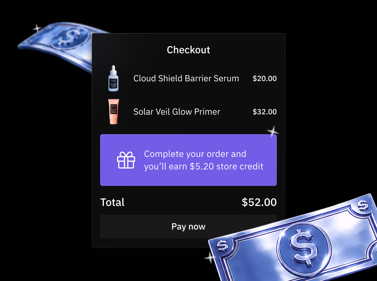Reward customers instantly with Cash Back