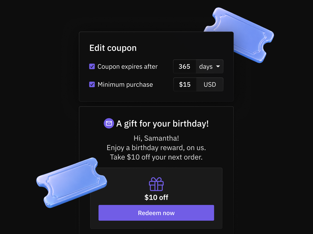Award coupons for key loyalty milestones