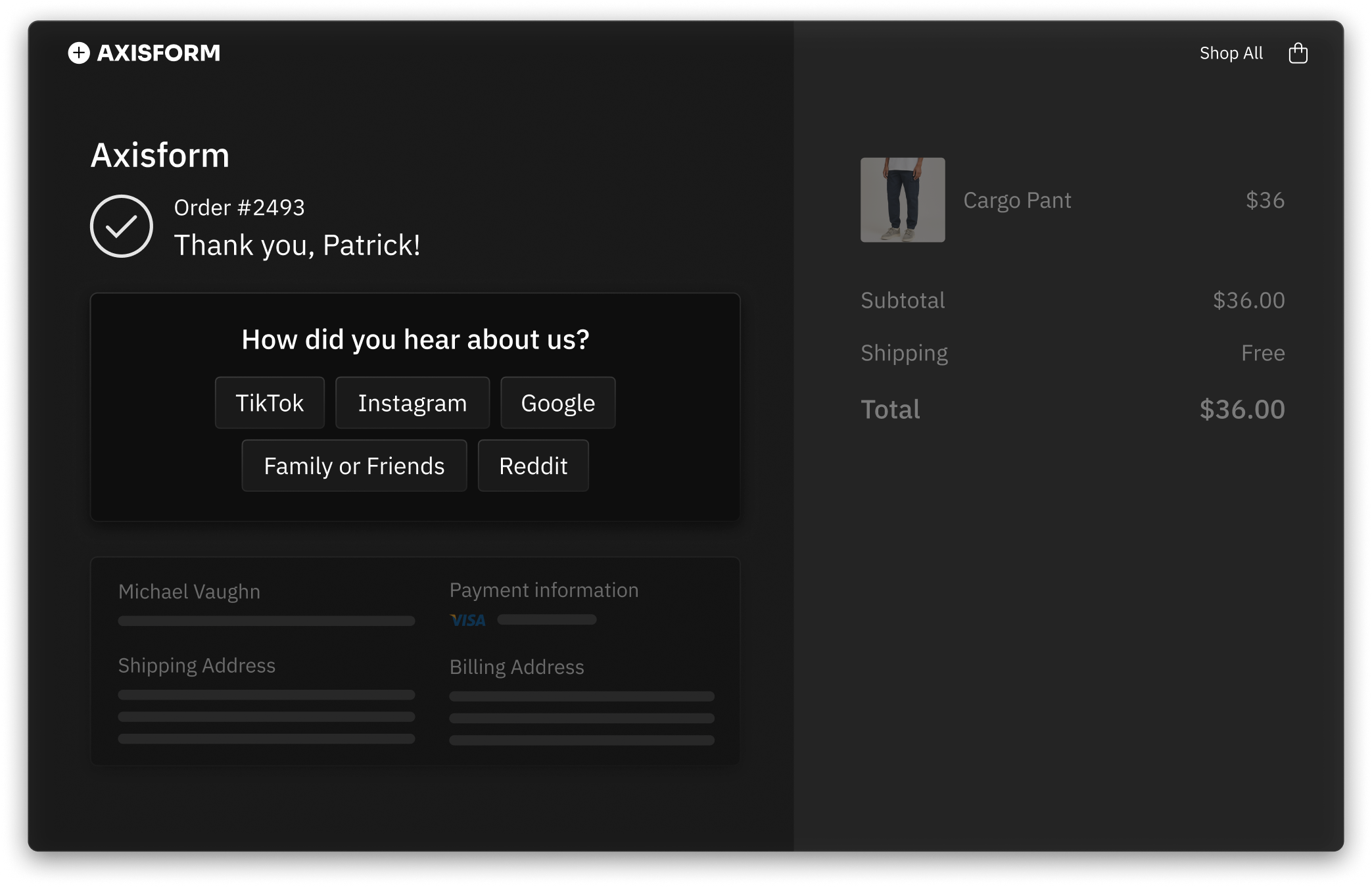 Checkout survey