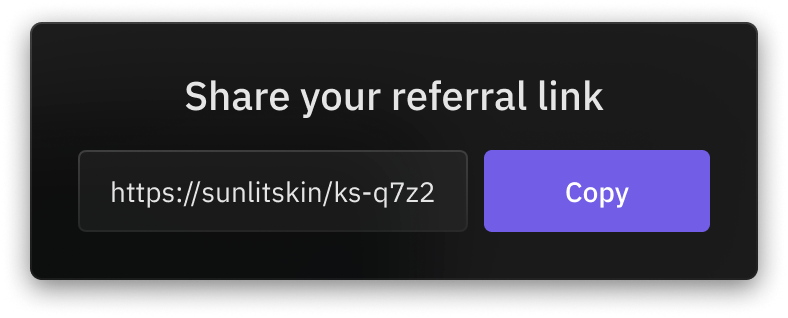 Share your referral link